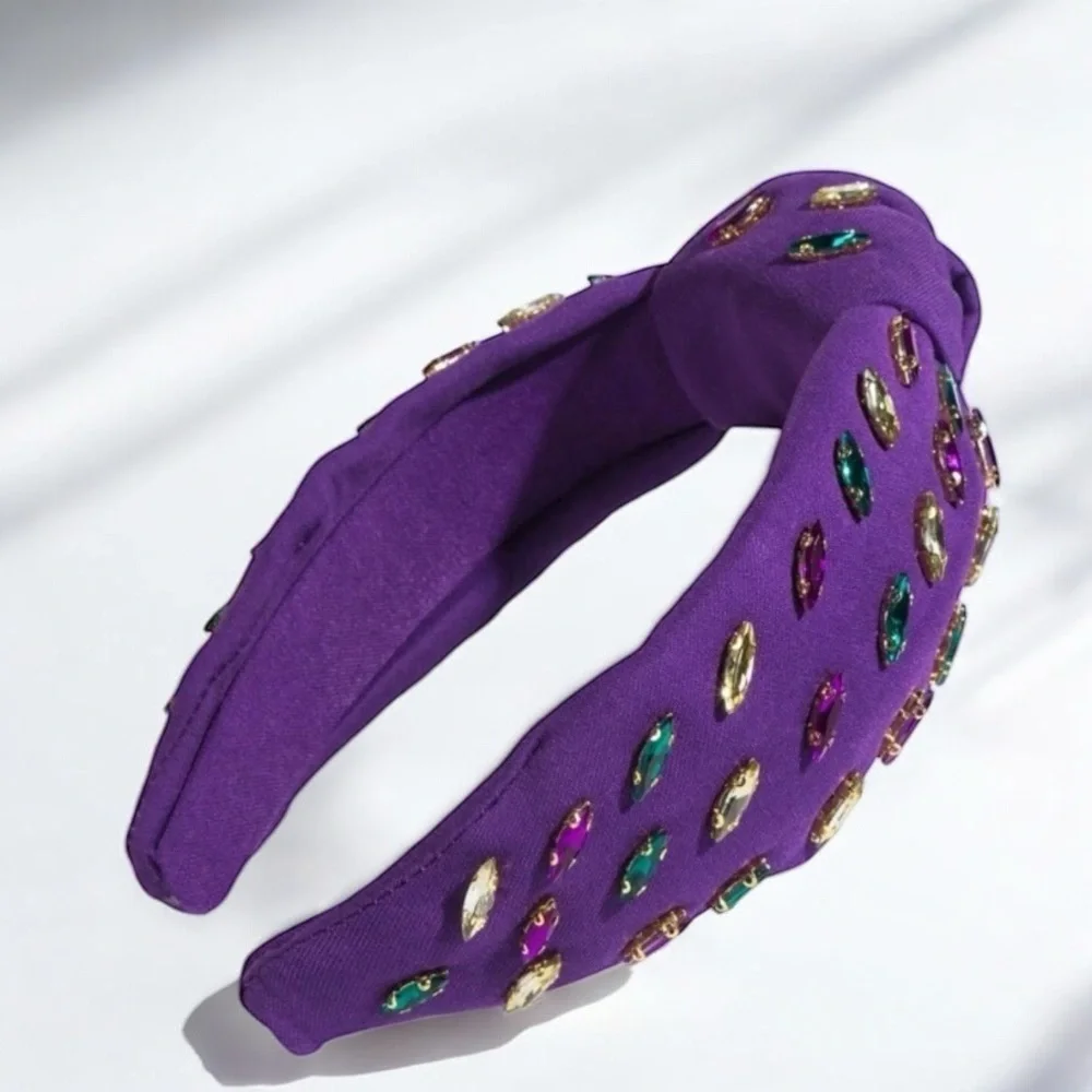 Sparkly Mardi Gras Headband - Vibrant Purple, Green, & Gold 💜💚💛 NWOT Headpiece
